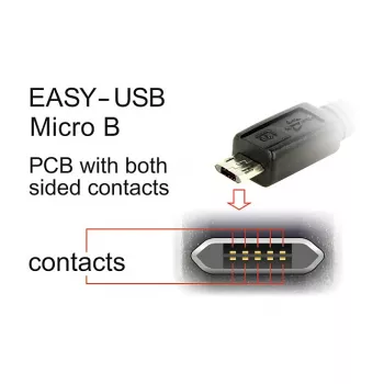 Kabel USB DeLOCK 83844 USB 2.0 1m USB A Micro-USB B Czarny