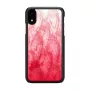 Etui iKins do iPhone XR — różowe jezioro i czarna dwukolorowa ochronna obudowa