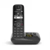 Gigaset AS690A telefon analogowy/DECT Identyfikacja dzwoniącego Czarny