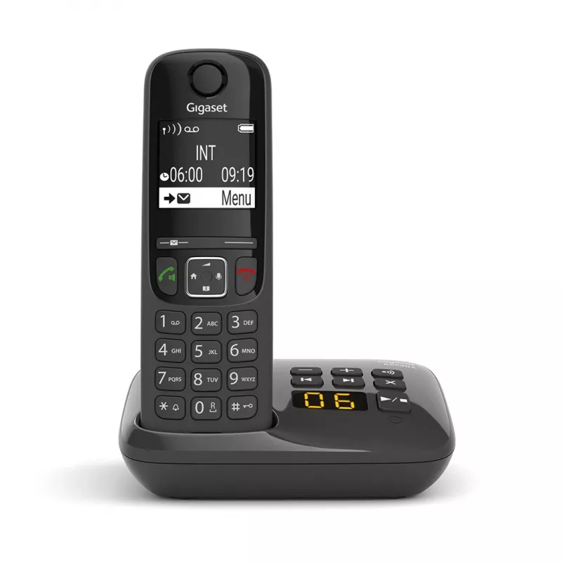 Gigaset AS690A telefon analogowy/DECT Identyfikacja dzwoniącego Czarny