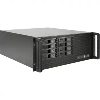 Obudowa rack INTER-TECH IPC 4U-4508 Czarny — 4U obudowa serwerowa/PC, do montażu w szafie