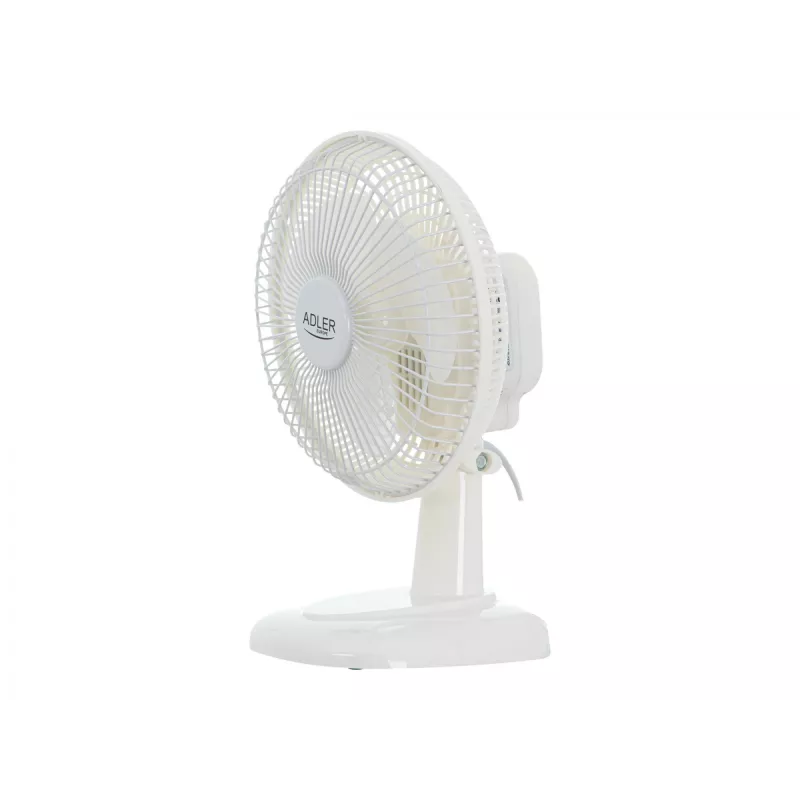 Adler | Wentylator z klipsem | AD 7317 | Wentylator biurkowy | Biały | Średnica 15 cm | Liczba prędkości 2 | 30 W