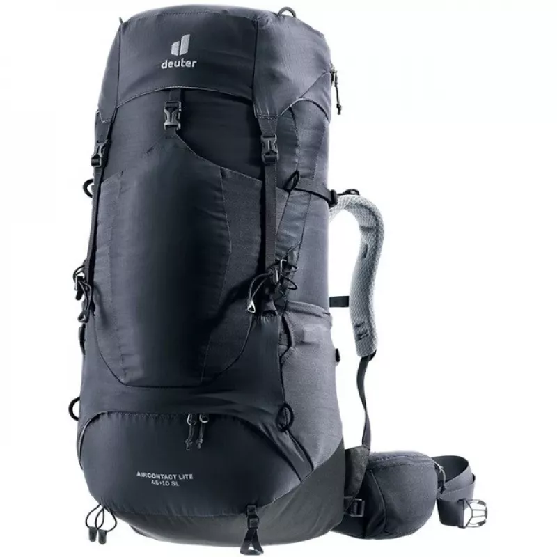 Damski plecak turystyczny Deuter Aircontact Lite 45+10 SL, czarny