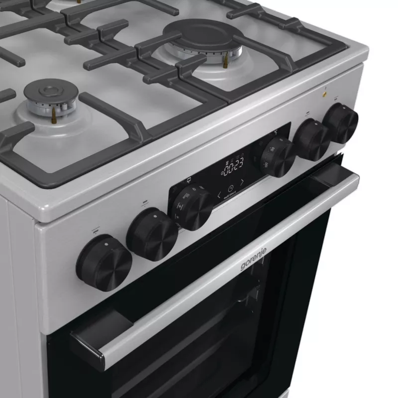 Gorenje GKS5C71XF Wolnostojąca kuchenka z piekarnikiem Srebrny
