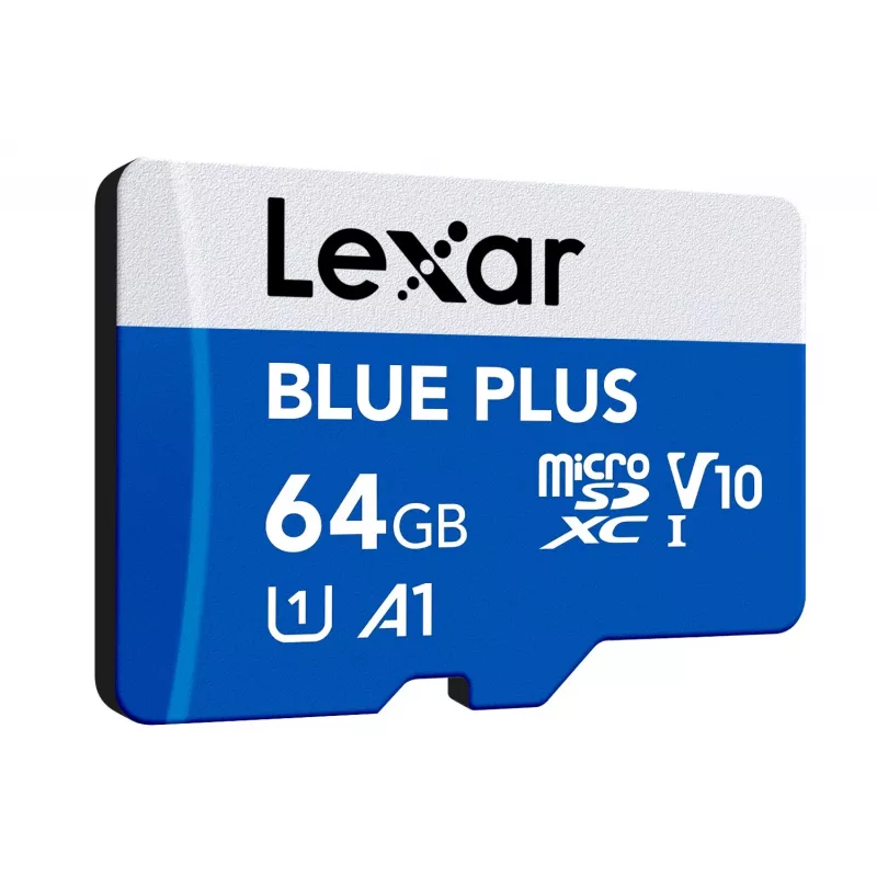 Karta pamięci MicroSDXC Lexar niebieski PLUS 64 GB UHS‑I 100 MB/s U1 V10 (niebieska)