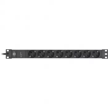 Brennenstuhl 1390007308 - 2 m - 8 wyjść AC - Wewnętrzna - IP20 - Aluminium - Plastik - Czarny - Srebrny
