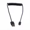 ROLINE USB 2.0 kabel spiralny - A - Micro B - ST/ST 1,0 m - ekranowany - USB 2.0 Type Micro B - 1 mm - spiralny (11.02.8317)