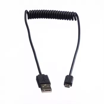 ROLINE USB 2.0 kabel spiralny - A - Micro B - ST/ST 1,0 m - ekranowany - USB 2.0 Type Micro B - 1 mm - spiralny (11.02.8317)