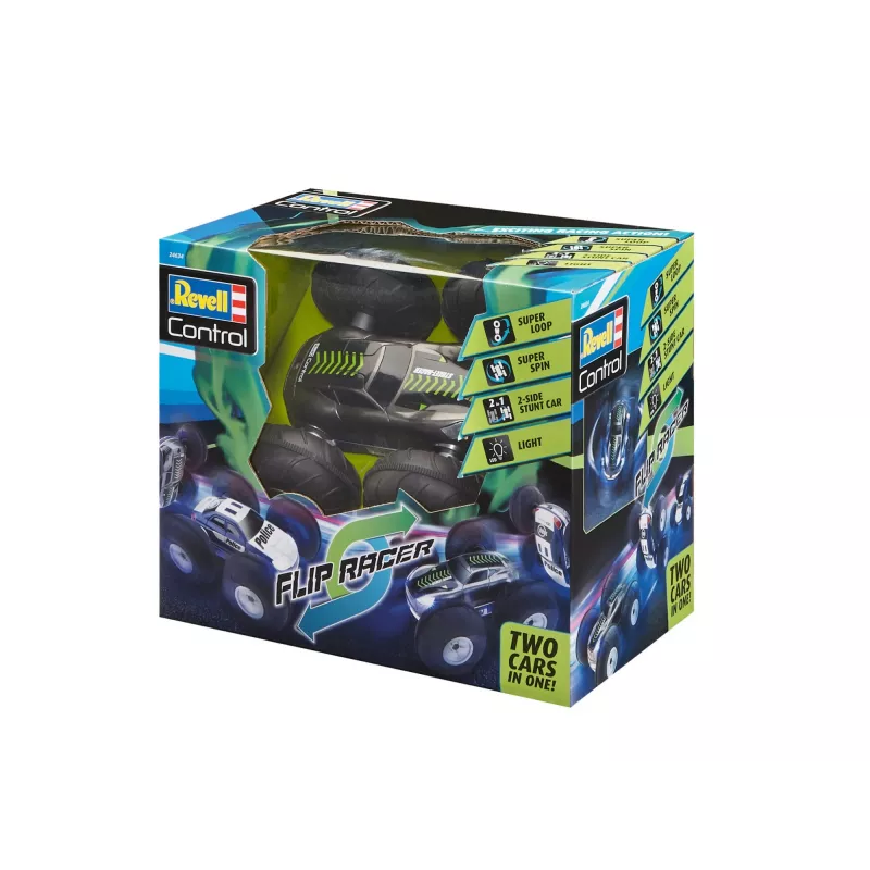 Revell Control 24634 Stunt Car FlipRace Podstawowy Elektryczny Samochód Zdalnie Sterowany Monster Truck z Napędem na Wszystkie Koła (24634)