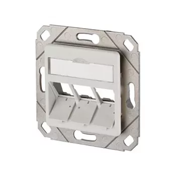 BTR E-DAT Module 3x8(8) UPk bez modułów – Gniazdo przyłączeniowe, podtynkowe – Czysta biel, RAL 9010 – 3 porty (1309161102-E)