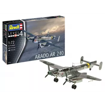 Plastikowy model do sklejania REVELL Arado AR-240 w skali 1/72 — model samolotu do montażu