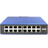DIGITUS Przemysłowy przełącznik Gigabit Ethernet zarządzalny L2 16x RJ-45 + 2x SFP, 12–48 V DC, 8000 MAC