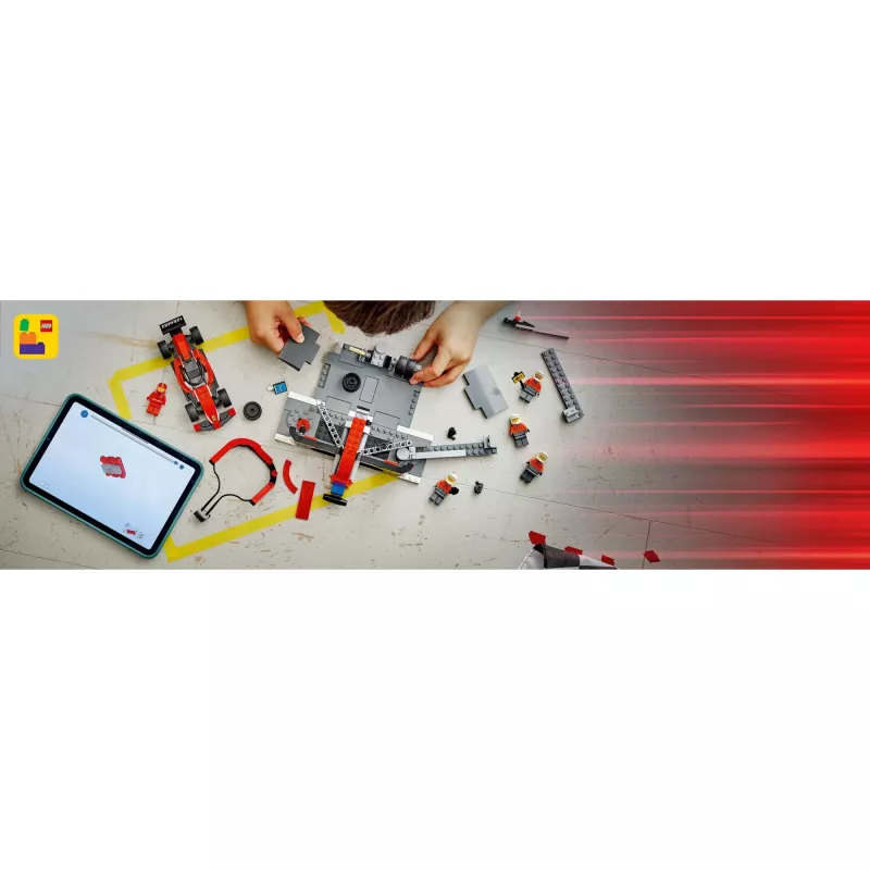 LEGO City F1 Pit Stop zestaw 60443 — Ferrari F1 samochód, 322 elementy, 5 minifigurek, wiek 6+