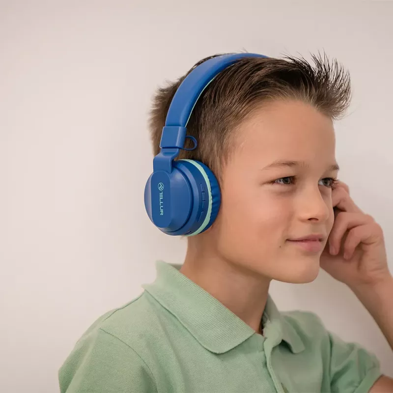 Słuchawki Tellur Buddy Bluetooth nauszne niebieskie