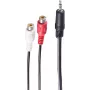 Kabel audio ShiverPeaks BS30771-1.5 1,5 m 3,5 mm na 2 × RCA czarny