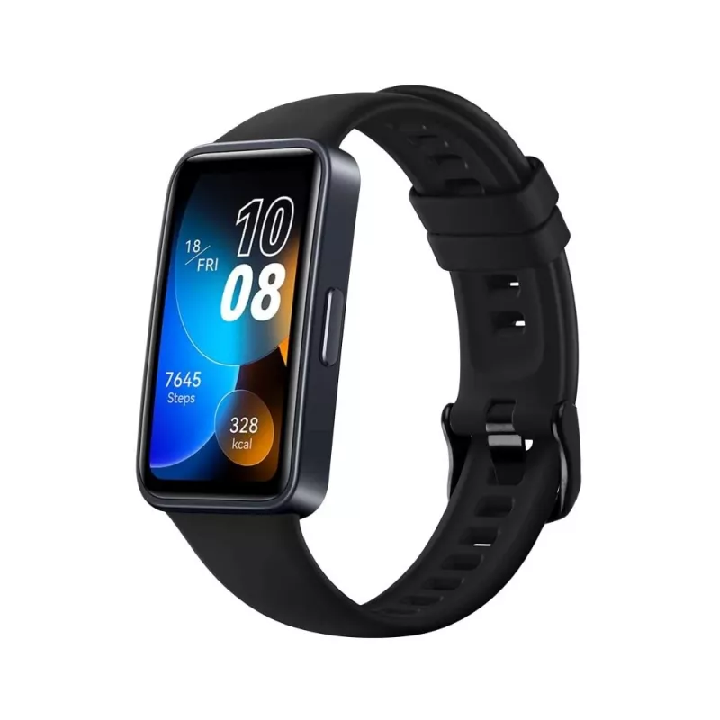 Silikonowy pasek FIXED do Huawei Band 8/9/10 — Czarny, wymienny pasek przyjazny dla skóry