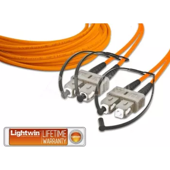 Lightwin - Kabel krosowy - SC wielomodowy (M) do SC wielomodowy (M) - 10 m - światłowód - 50/125 mikrometra - OM2 (LDP-50 SC-SC 10.0)