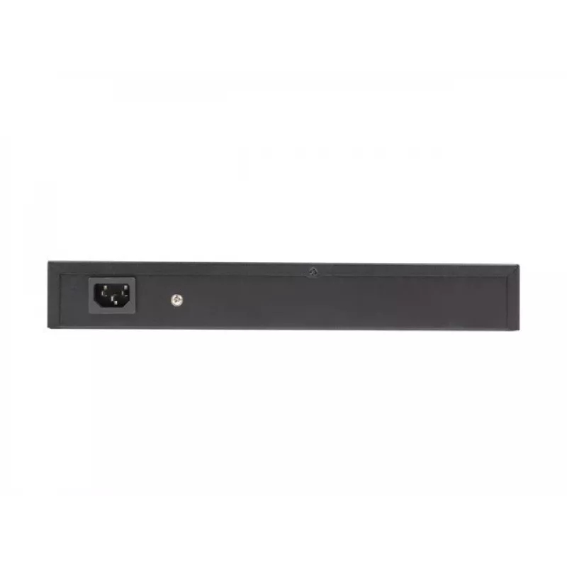 Niezarządzalny przełącznik LANBERG RSFE-16P-2C-250 — 18-portowy Gigabit, 16x PoE+ (30W), 2x SFP, 250W, 1U, metal, montaż w szafie