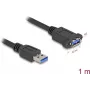 Kabel USB DeLOCK USB Type-A męski na żeński 1 m 5 Gb/s czarny