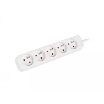 LANBERG PS0-05E-0150-W 1.5M Biały 5X 230V Przedłużacz Lanter KABEL Z PEŁNEJ MIEDZI