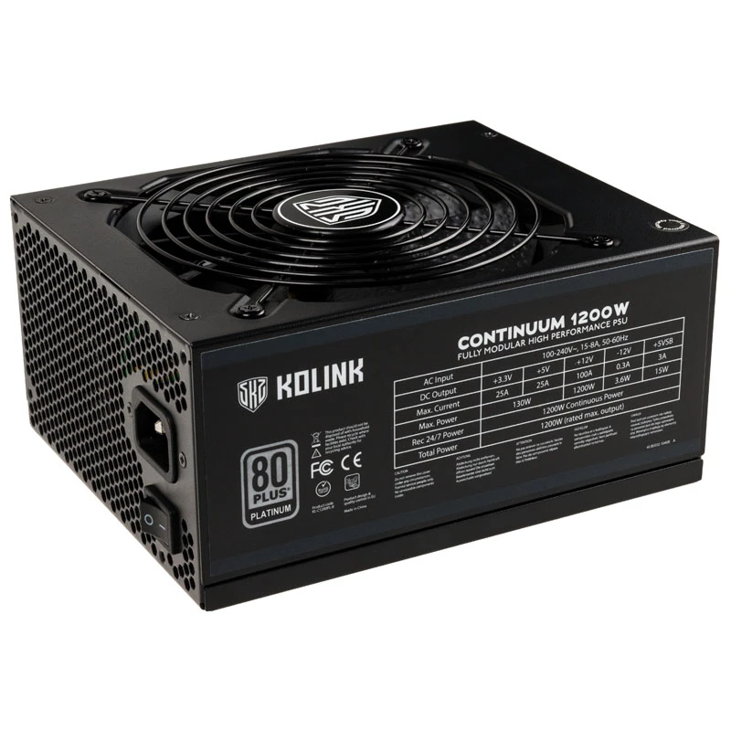 Zasilacz Kolink Continuum 80 PLUS Platinum modularny 1200W
