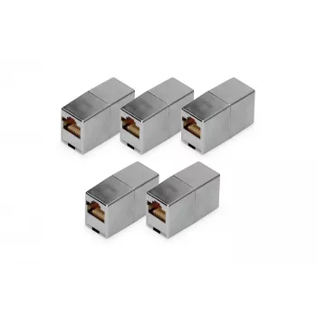 Sprzęgło modułowe RJ45 Digitus DN-93901-5 5 sztuk złocone srebrne