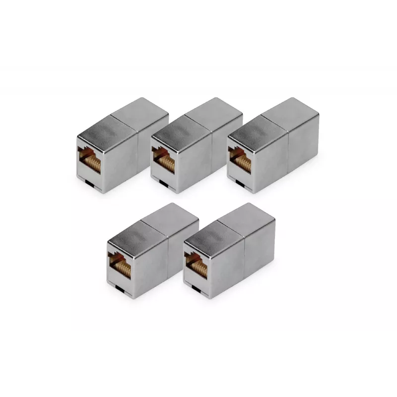 Sprzęgło modułowe RJ45 Digitus DN-93901-5 5 sztuk złocone srebrne