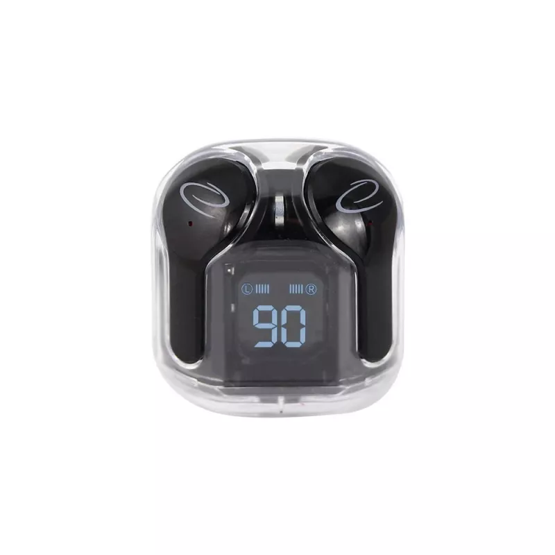 Bezprzewodowe słuchawki douszne ESPERANZA EH238K — Bluetooth 5.3, 2,4 GHz, zasięg 10 m, bateria 230 mAh, sterowanie dotykowe, czarne