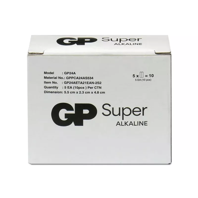 Alkaliczne baterie AAA GP Battery SUPER 1,5 V — opakowanie 10 sztuk