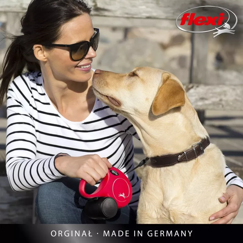 Flexi nowy CLASSIC 8 m czarna smycz dla psa automatyczna