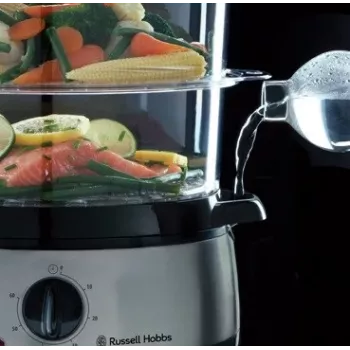 Parowar Russell Hobbs 19270-56, 3 kosze, łącznie 9 l, 800 W, stal nierdzewna