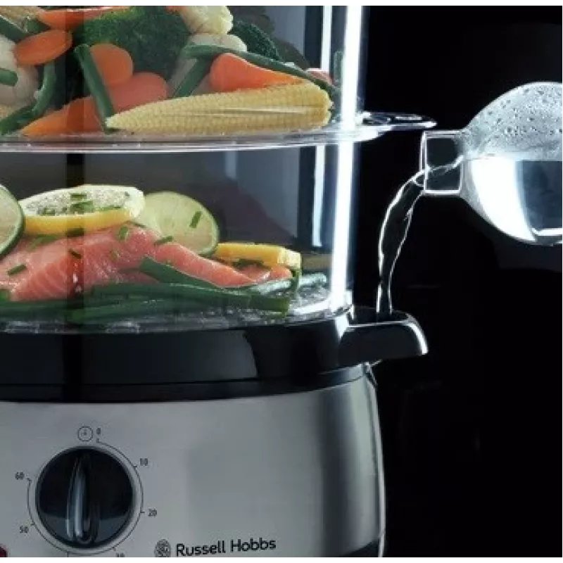 Parowar Russell Hobbs 19270-56, 3 kosze, łącznie 9 l, 800 W, stal nierdzewna