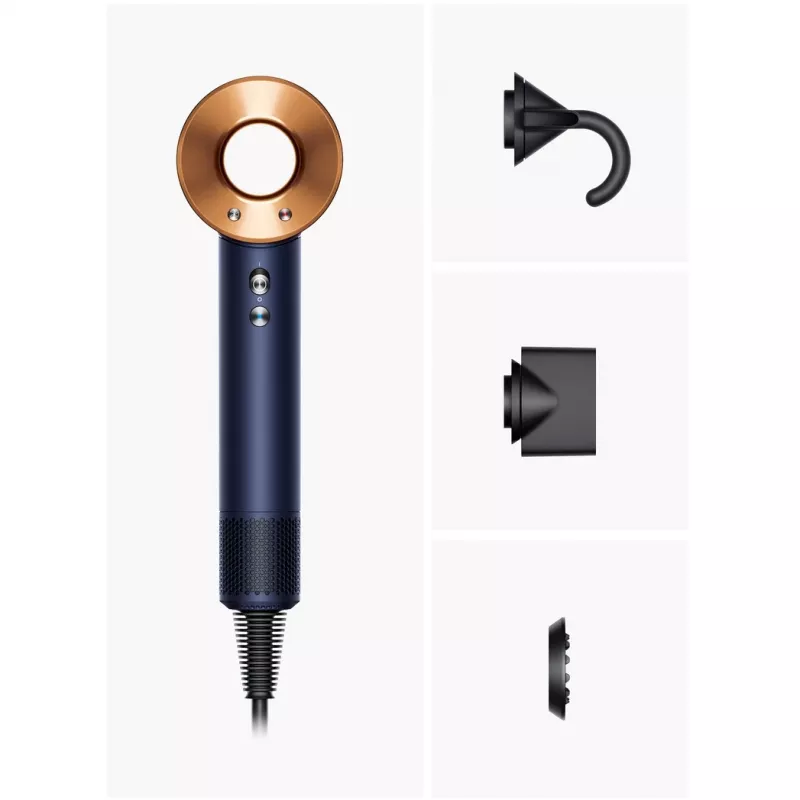 Dyson Supersonic Straight+Wavy HD07 suszarka do włosów, błękit pruski / miedź (113277-01)