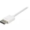 Przewód adaptera DisplayPort na DVI Sharkoon 0,15 m biały — DisplayPort 1.2 na DVI