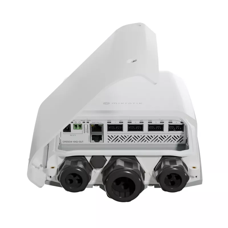 Mikrotik CRS504-4XQ-OUT przełącznik sieciowy zarządzalny L3 Fast Ethernet (10/100) Power over Ethernet (PoE) 1U Biały