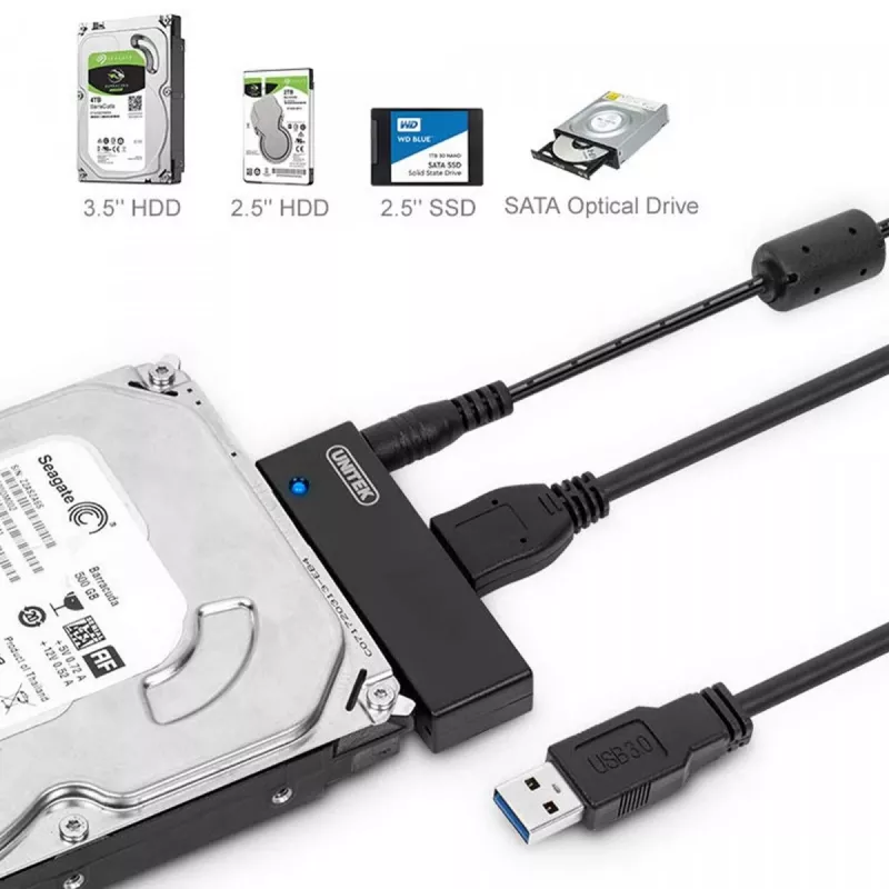 Karta interfejsu Unitek Y-1039, kabel USB w zestawie, 5 Gbit/s, czarna, plug-and-play