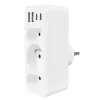 Rozgałęziacz zasilania MACLEAN MCE248 F/W — 3 gniazda AC (1×16A, 2×6A) + 4×USB (2×A, 2×C PD 20W), wtyczka EU, biały