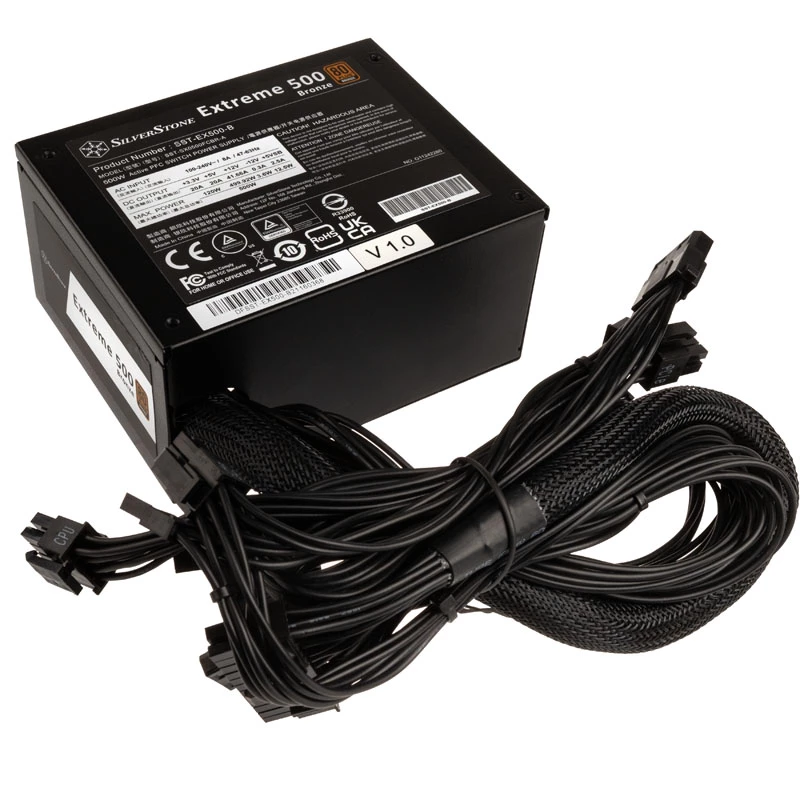 500 Watt SST-EX500-B Extreme SFX Zasilacz 80 PLUS Bronze - zasilacz do komputera/serwera - SFX (SST-EX500-B)