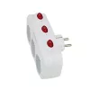 Rozdzielacz zasilania ESPERANZA ELK307W — 3-gniazdowy przełączany adapter wewnętrzny, wtyczka typu E, 220–240 V, 16 A, 3680 W, biały