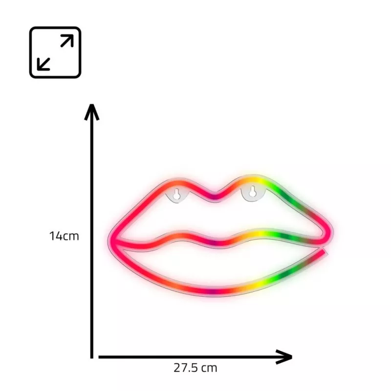 Neonowe światło dekoracyjne MANTA SNL61RGB LIPS RGB ze zmianą kolorów, model SNL61RGB