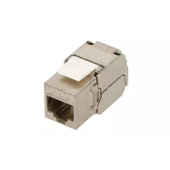 Extralink Keystone CAT6A STP RJ45 kątowe metalowe gniazdo keystone, jednoportowe