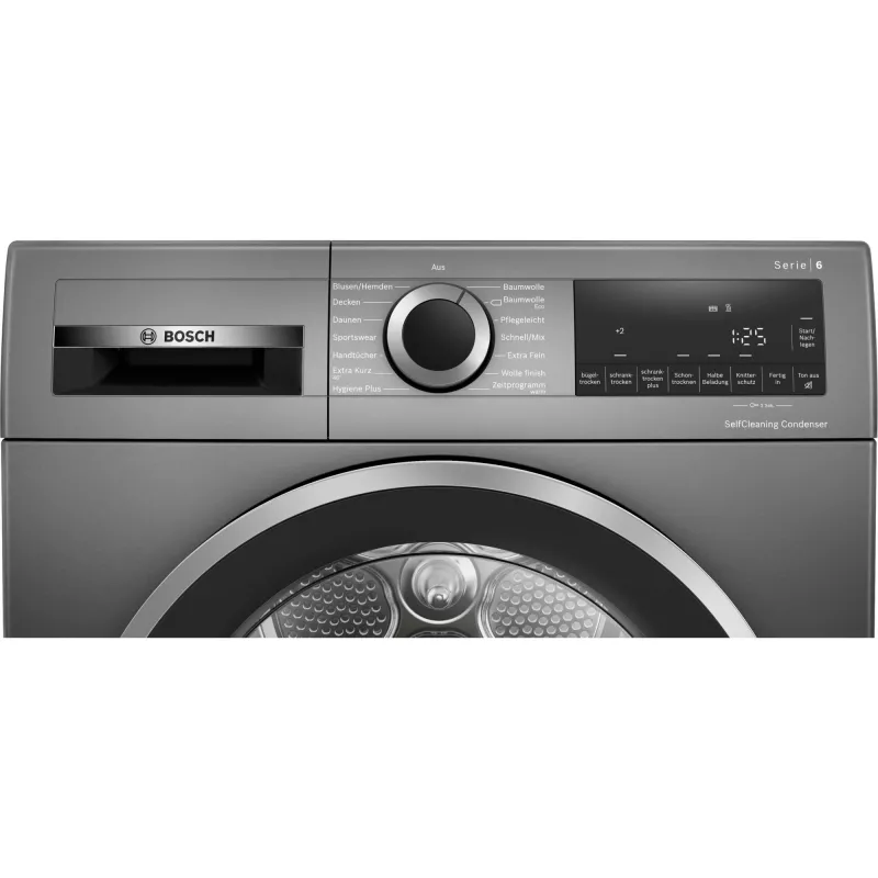 Bosch Serie 6 WQG2450R10 suszarka do ubrań Wolnostojąca Ładowanie od przodu 9 kg Czarny