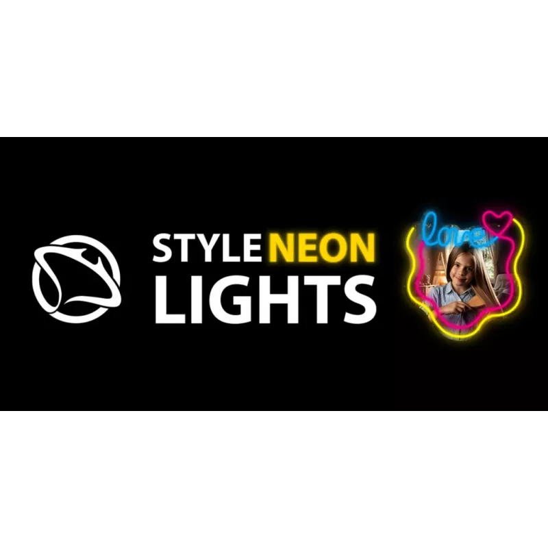 Lustro LED neonowe MANTA MASNL131MT – wzór 'LOVE', wbudowane podświetlenie LED neon