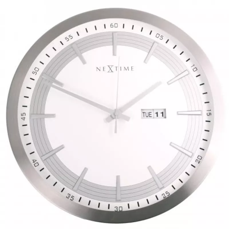 NeXtime klok 3009 Captain, Ø44 cm, ścienna, biały