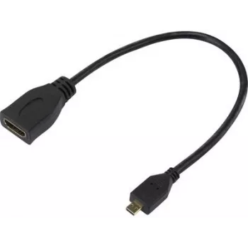 SpeaKa Professional Adapter HDMI [1x wtyk HDMI D Micro - 1x gniazdo HDMI] czarny Pozłacane styki wtyków (SP-7870588)