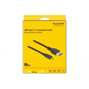 Kabel USB Typu-C do DisplayPort DeLOCK 86040 8K 60 Hz 1,5 m