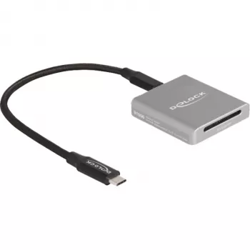 Czytnik kart DeLOCK 91006 Szary SD USB Typ-C 10000 Mbit/s