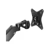 Manhattan Dual Desk Mount do telewizorów i monitorów (pełny ruch, sprężyna gazowa) z wbudowaną stacją dokującą, do ekranów do 27 cali, porty (x7): Ethernet, HDMI (x2), USB-A (x3) i USB-C, zasilanie Power Delivery (100 W) do portu USB-C (wymagana oddzielna ładowarka ścienna / kabel USB-C), VESA: 75x75 i 100x100 mm