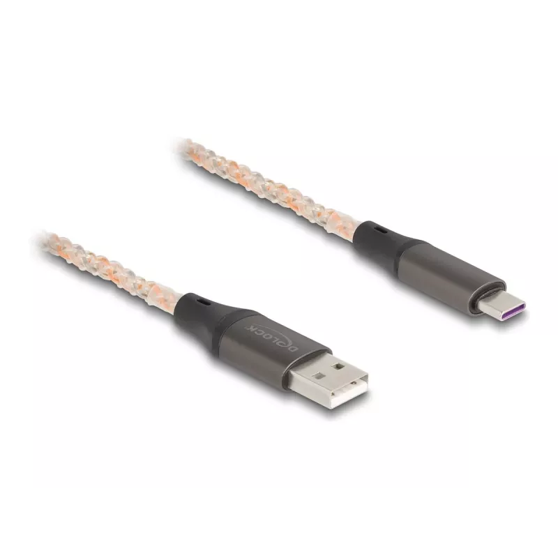 DeLOCK Kabel USB 2.0 Typ-A na USB Typ-C RGB 1 m