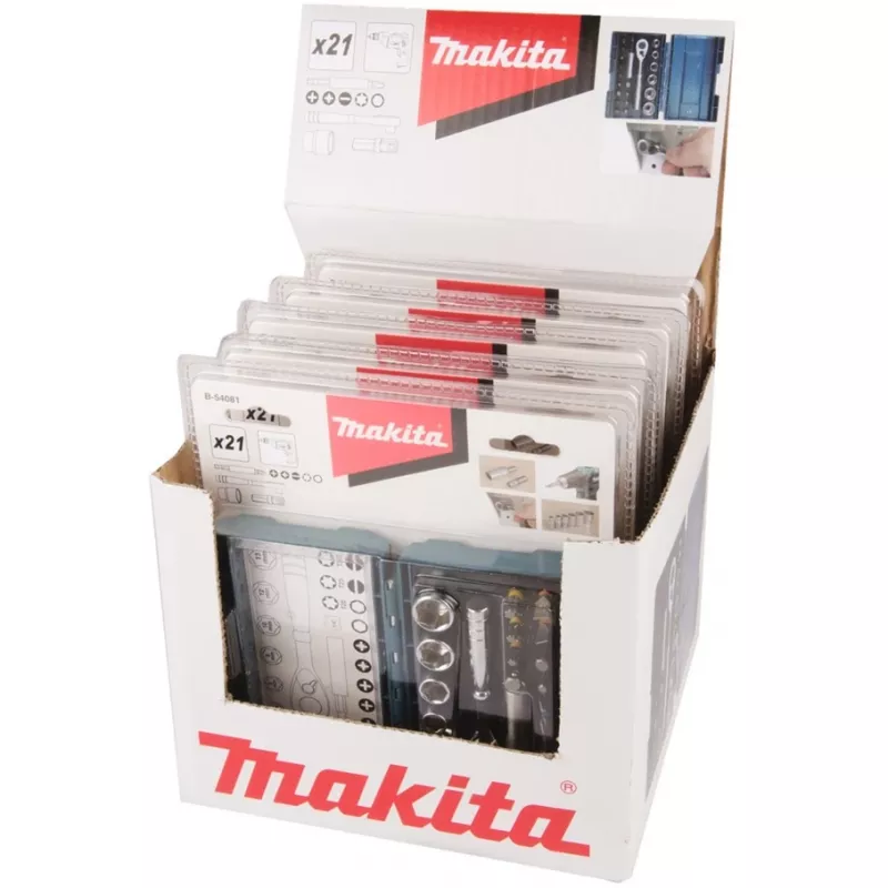 Makita zestaw bitów wkrętakowych i grzechotki, 21 elementów (B-54081)
